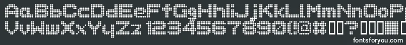 フォントDotspeci – 黒い背景に白い文字