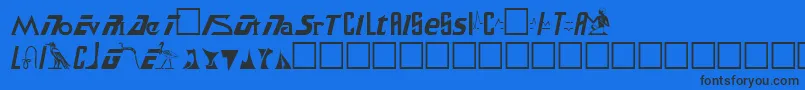 Шрифт SafariPlain – чёрные шрифты на синем фоне
