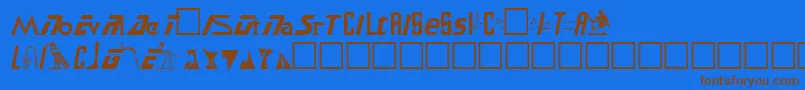 Шрифт SafariPlain – коричневые шрифты на синем фоне