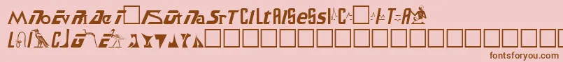 Шрифт SafariPlain – коричневые шрифты на розовом фоне