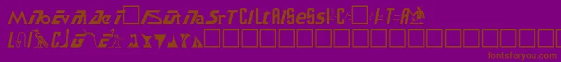 SafariPlain-Schriftart – Braune Schriften auf violettem Hintergrund
