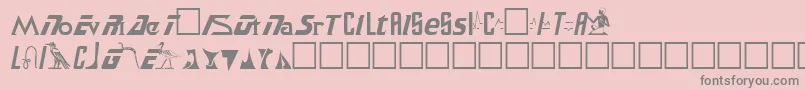 フォントSafariPlain – ピンクの背景に灰色の文字