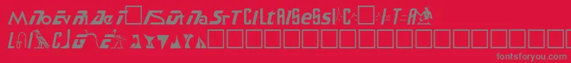 SafariPlain Font – Gray Fonts on Red Background