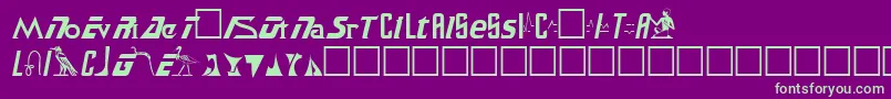 Шрифт SafariPlain – зелёные шрифты на фиолетовом фоне