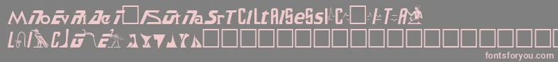フォントSafariPlain – 灰色の背景にピンクのフォント