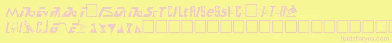 SafariPlain Font – Pink Fonts on Yellow Background