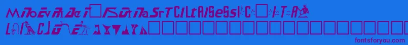 フォントSafariPlain – 紫色のフォント、青い背景