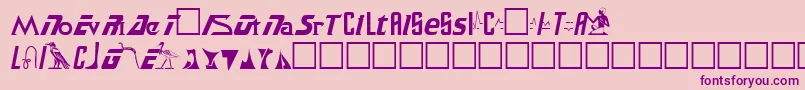 SafariPlain-fontti – violetit fontit vaaleanpunaisella taustalla