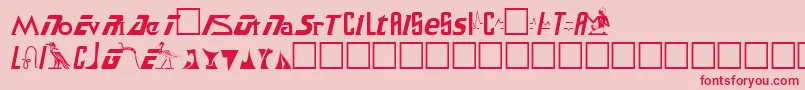 Шрифт SafariPlain – красные шрифты на розовом фоне