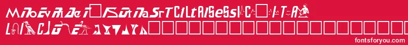 SafariPlain-fontti – valkoiset fontit punaisella taustalla