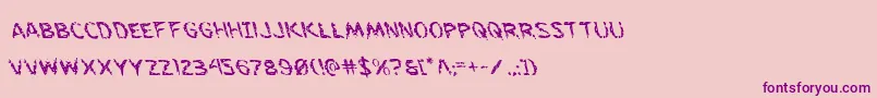 Flesheatingleft Font – Purple Fonts on Pink Background