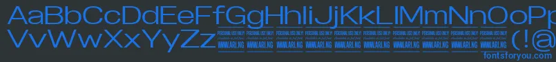 SpecifypersonalExpmedium Font – Blue Fonts on Black Background