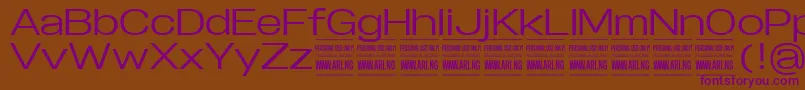 SpecifypersonalExpmedium Font – Purple Fonts on Brown Background