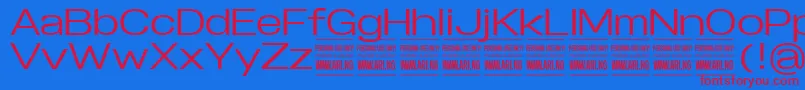 SpecifypersonalExpmedium Font – Red Fonts on Blue Background