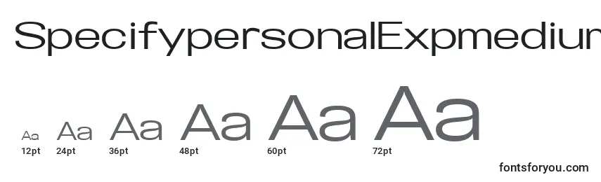 SpecifypersonalExpmedium Font Sizes