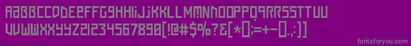 SquarenDarenNc-fontti – harmaat kirjasimet violetilla taustalla