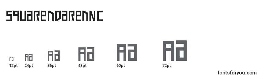 SquarenDarenNc Font Sizes