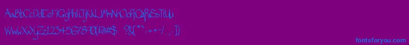 Mattserif-fontti – siniset fontit violetilla taustalla