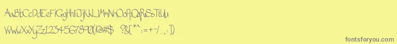 Czcionka Mattserif – szare czcionki na żółtym tle