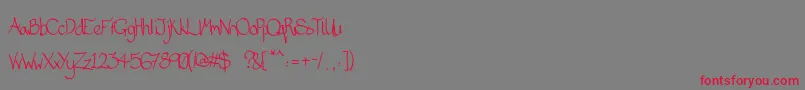 fuente Mattserif – Fuentes Rojas Sobre Fondo Gris