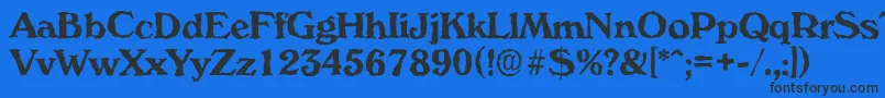 VeronarandomBold Font – Black Fonts on Blue Background