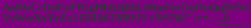 Czcionka VeronarandomBold – czarne czcionki na fioletowym tle