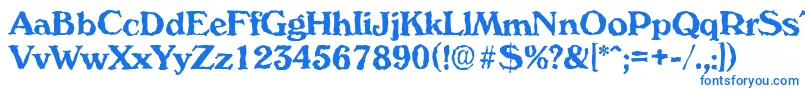 フォントVeronarandomBold – 白い背景に青い文字