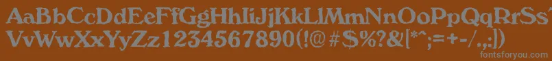 フォントVeronarandomBold – 茶色の背景に灰色の文字