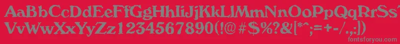 VeronarandomBold-Schriftart – Graue Schriften auf rotem Hintergrund