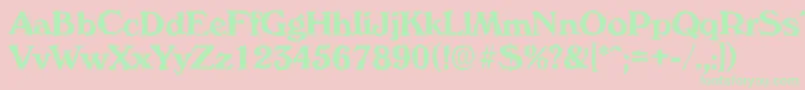 VeronarandomBold Font – Green Fonts on Pink Background