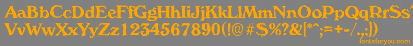 VeronarandomBold Font – Orange Fonts on Gray Background