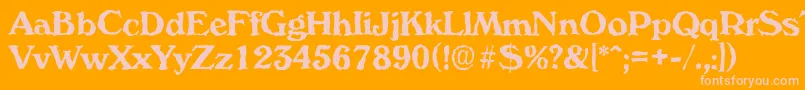 VeronarandomBold Font – Pink Fonts on Orange Background