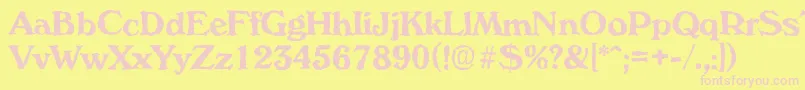 VeronarandomBold Font – Pink Fonts on Yellow Background