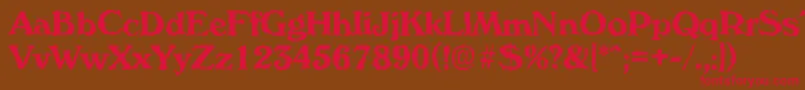 VeronarandomBold Font – Red Fonts on Brown Background