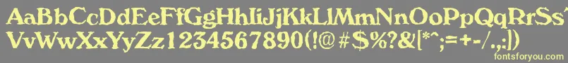 VeronarandomBold Font – Yellow Fonts on Gray Background
