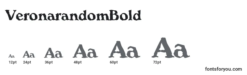 VeronarandomBold Font Sizes