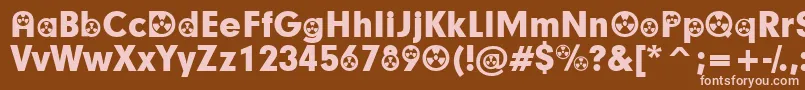 Radip Font – Pink Fonts on Brown Background
