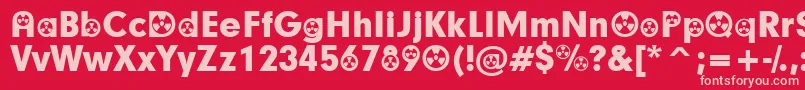 Radip Font – Pink Fonts on Red Background