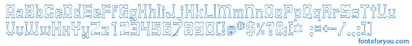 Shurkin Font – Blue Fonts on White Background