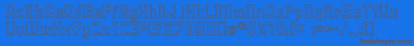 Shurkin Font – Brown Fonts on Blue Background