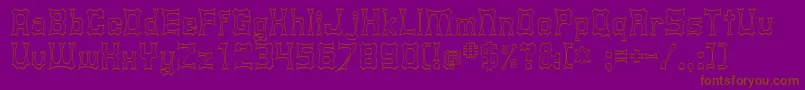 Shurkin Font – Brown Fonts on Purple Background