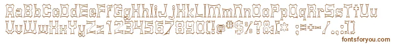 Shurkin-fontti – ruskeat fontit valkoisella taustalla