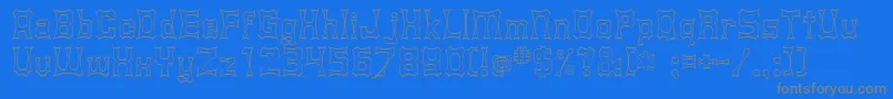 Shurkin Font – Gray Fonts on Blue Background