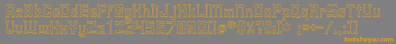 Shurkin Font – Orange Fonts on Gray Background