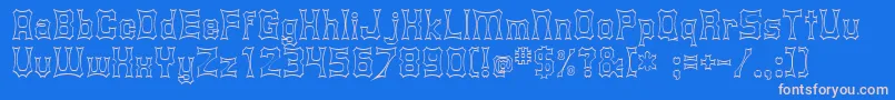 Shurkin Font – Pink Fonts on Blue Background