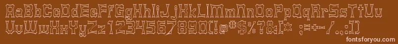 Shurkin Font – Pink Fonts on Brown Background