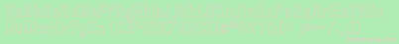 Shurkin Font – Pink Fonts on Green Background