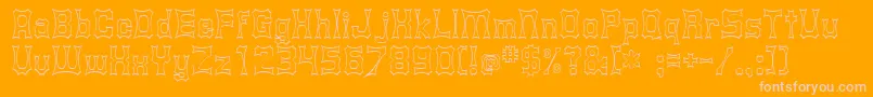 Shurkin Font – Pink Fonts on Orange Background