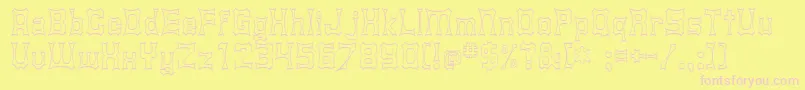 Czcionka Shurkin – różowe czcionki na żółtym tle