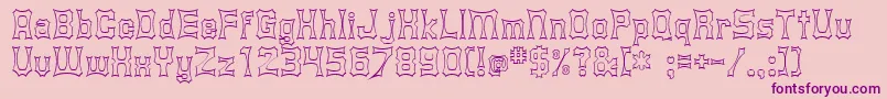 Shurkin Font – Purple Fonts on Pink Background